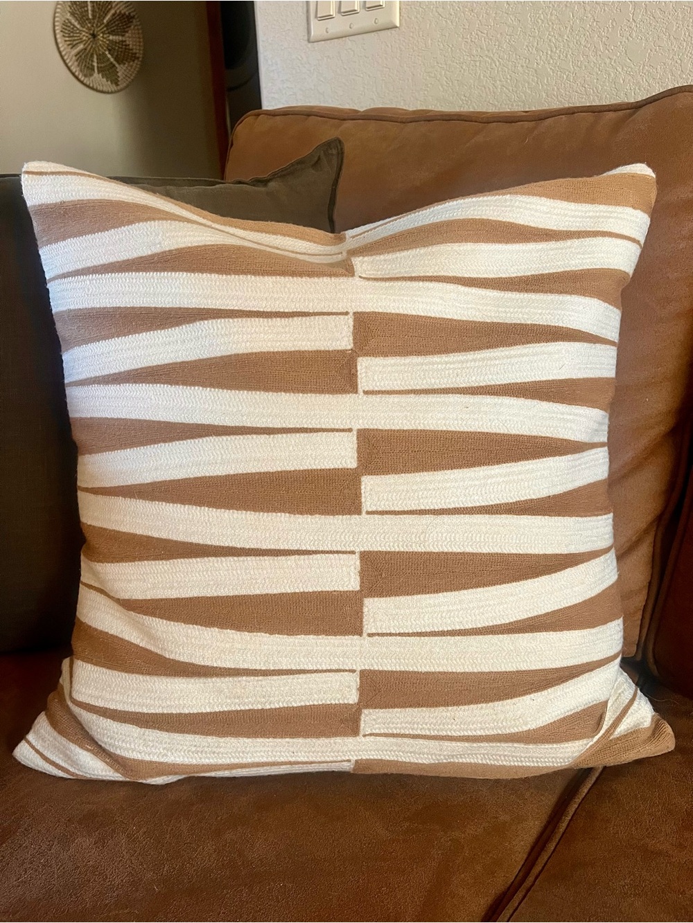 CB2 Umara cotton pillow cover with insert